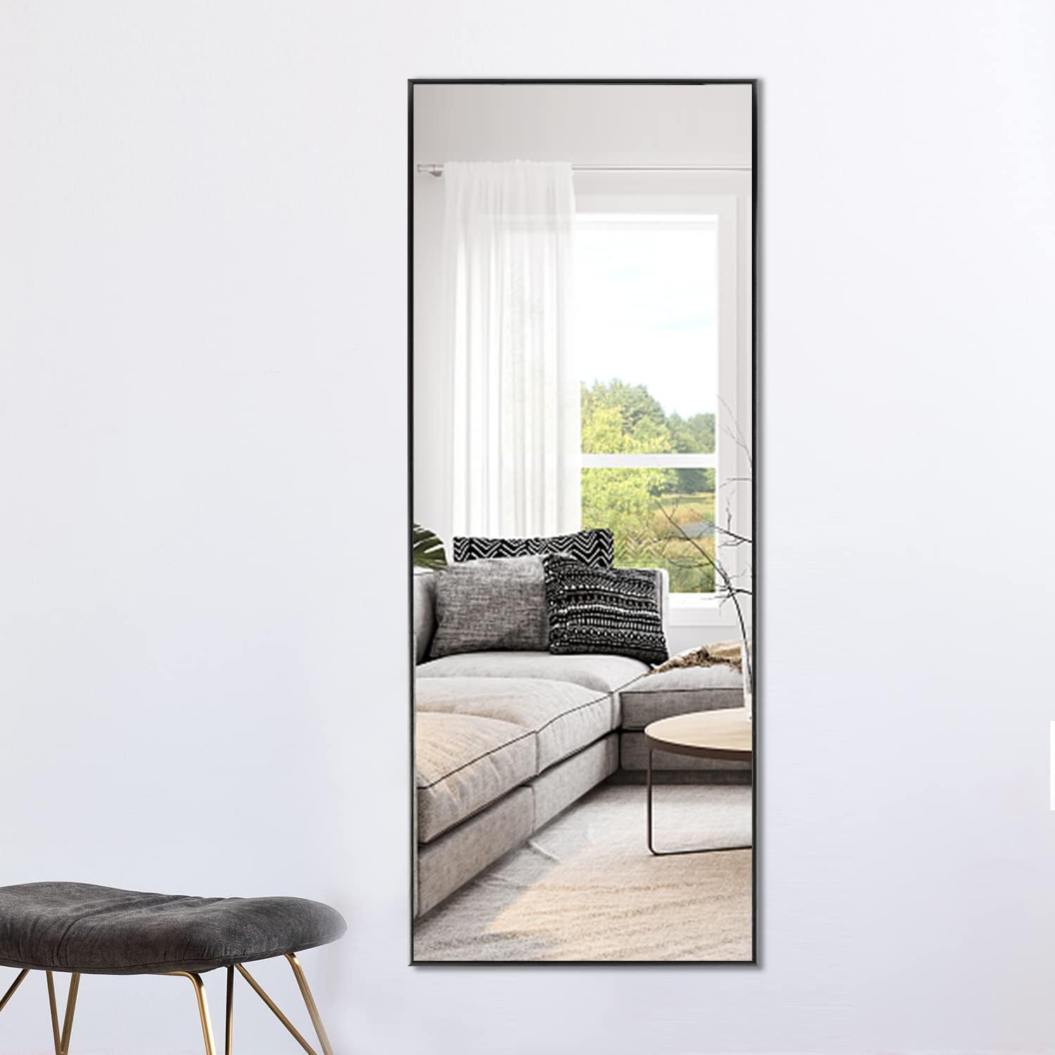 NeuType 43"x16" Full Length Mirror with Standing Holder