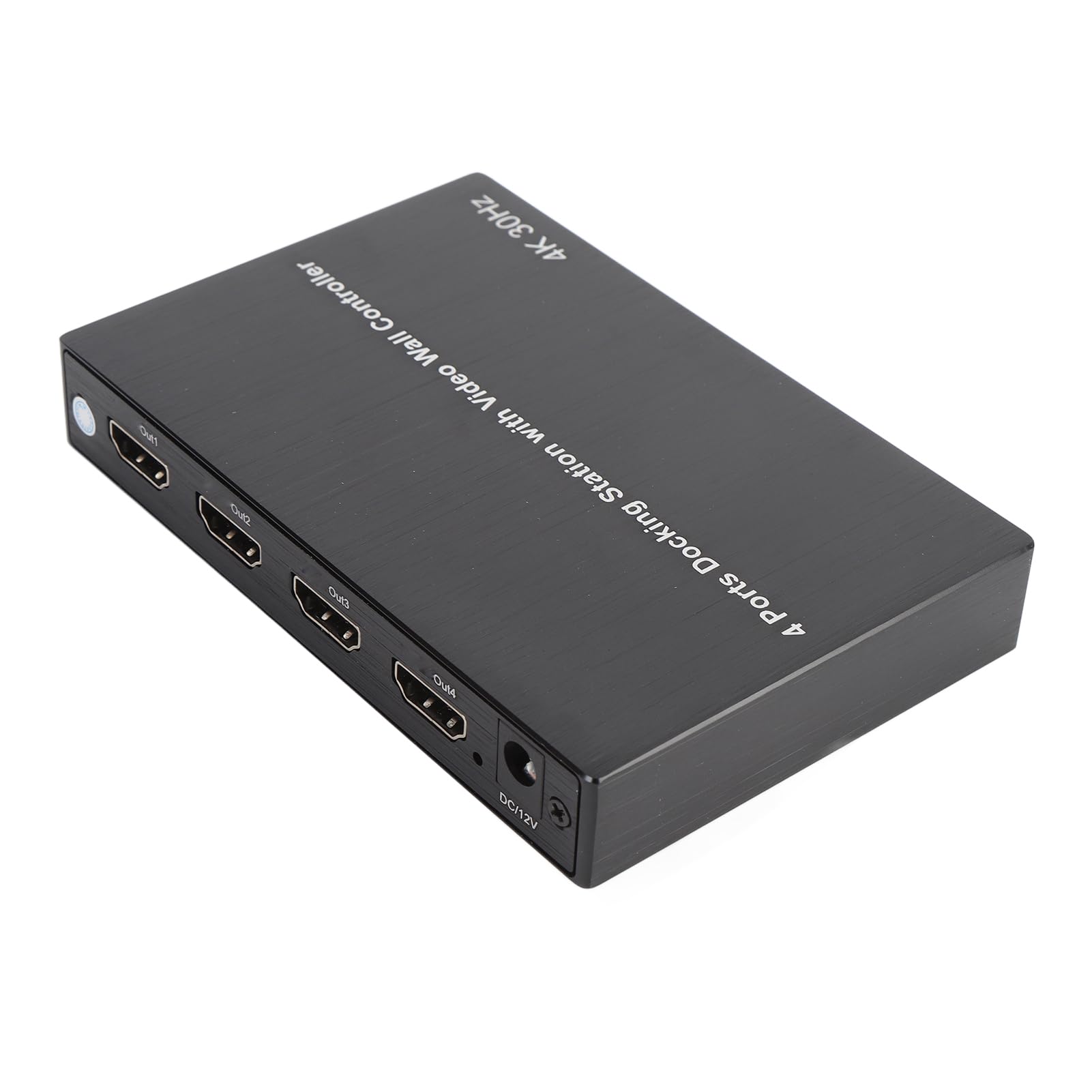 Ejoyous Adapter Interfejsu Multimedialnego USB 3.0 na HD 4-portowa Stacja Dokująca ze Stopu Aluminium 4K 30 Hz X2 1080P 60 Hz X2 do Wielozadaniowej Transmisji Strumieniowej w Biurze i Domowych