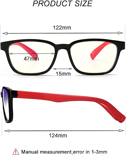 Miniatura 6 de AHXLL Paquete de 2 lentes de bloqueo de luz azul para niños, antifatiga ocular y protección UV, gafas de teléfono para juegos de computadora para