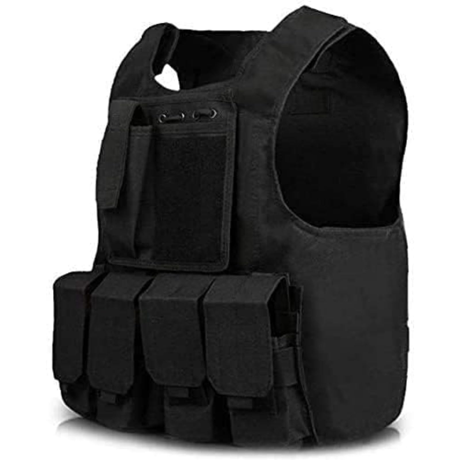 Gilet tactique pour enfants, gilet de protection pour airsoft, paintball réglable avec poche amovible pour garçons et filles