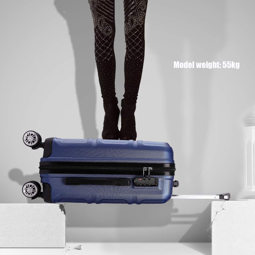 Kono 20'' Carry on Luggage Lightweight with Spinner Wheel TSA Lock