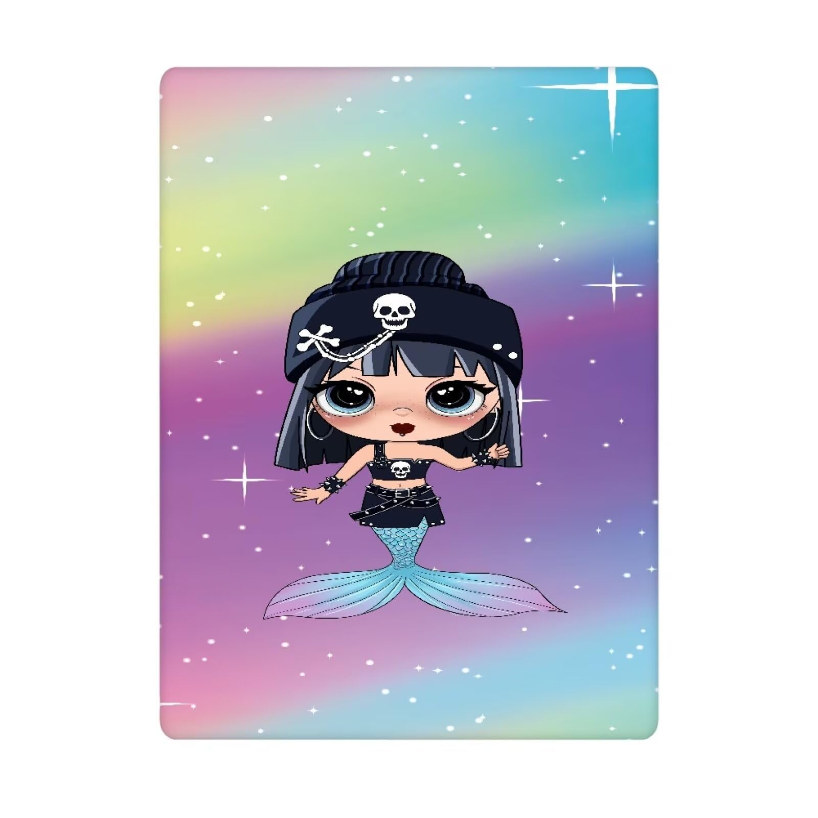 Yuresuaet Mermaids Cozy Warm Bed Sheets Kids Cute Twin Size Fitted Sheet for Girls Boys Aesthetic Soft Decorative Fabric Bedding with Deep Pockets 16'' Elastic Bedding Protector Covers