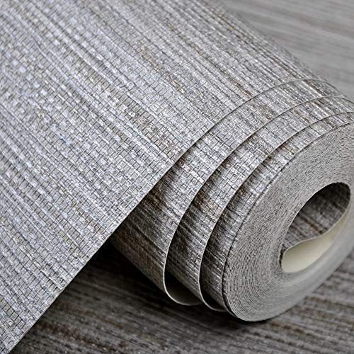 Preisvergleich Produktbild Fernsehhintergrundwandaufkleber, Leinenstroh-Beschaffenheitstapete, Wohnzimmertapete des Hotelschlafzimmers, C