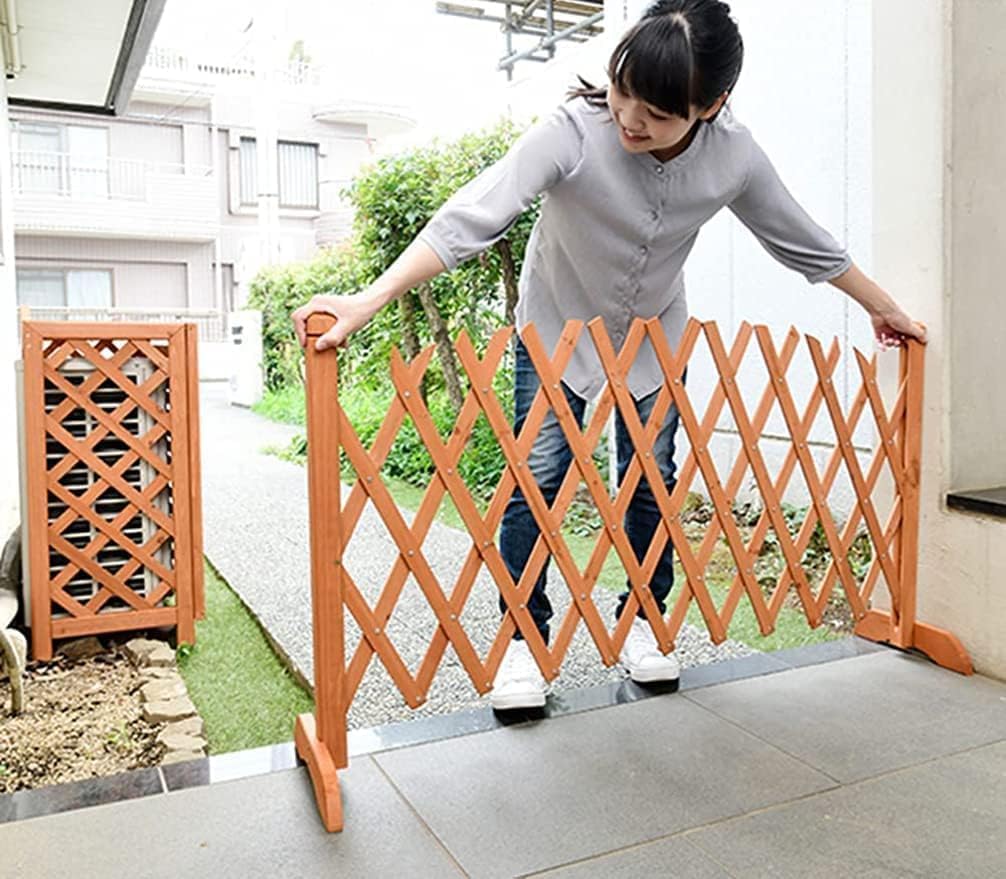 Amazon | 伸縮フェンス 木製 幅38-120cm アコーディオンラティス  