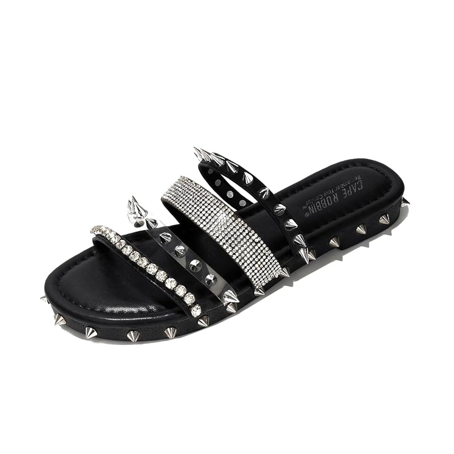 Cape Robbin Xtreme studded sandals showing spike details and fashion-forward design