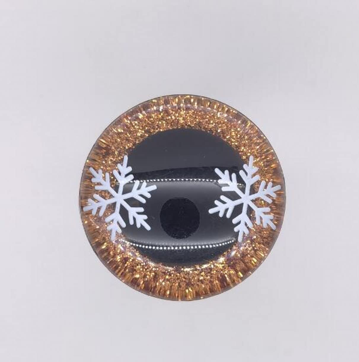 YJIUYUANQ 16mm Plastic Glitter Snow Safety Eyes Plastic Eyes Amigurumi Eyes Craft Eyes Crochet Craft Eyes for DIY, Orange,100 Pack