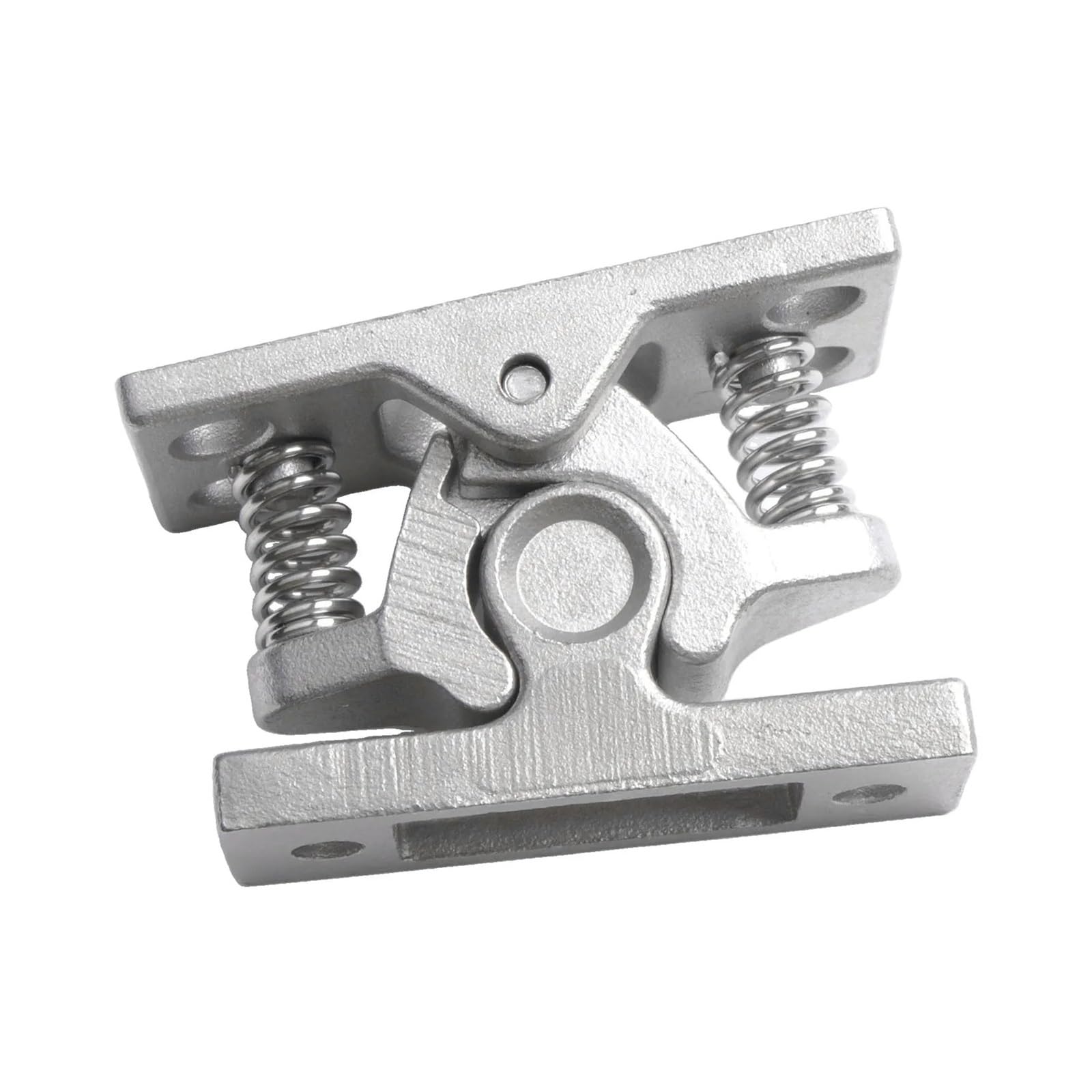 Doppelrollenverschluss Doppelrollenverschluss mit gefederter Türschloss-Stoppklemme, RV-Türklemmclip, Hardware, Sicherheitstür-Haspenschloss(Silver)
