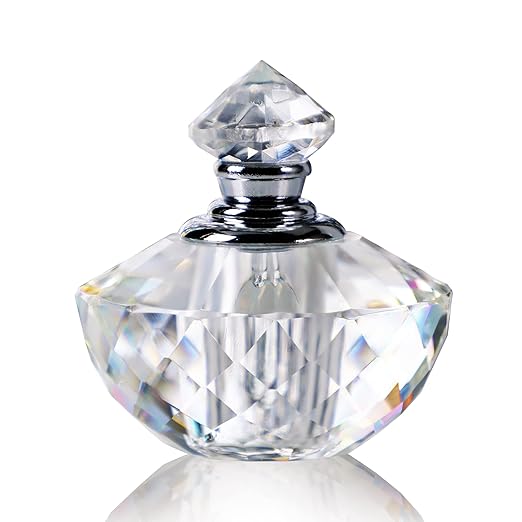 H&D HYALINE & DORA H&D Crystal Glass Art Deco Vintage Style Perfume Bottles Empty Glass Refillable 2ML