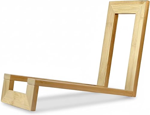 Soporte de grabación de vinilo de bambú capacidad para 15-40 LPS, libros y revistas, organizador para leer, fácil montaje de 4 tornillos, diseño