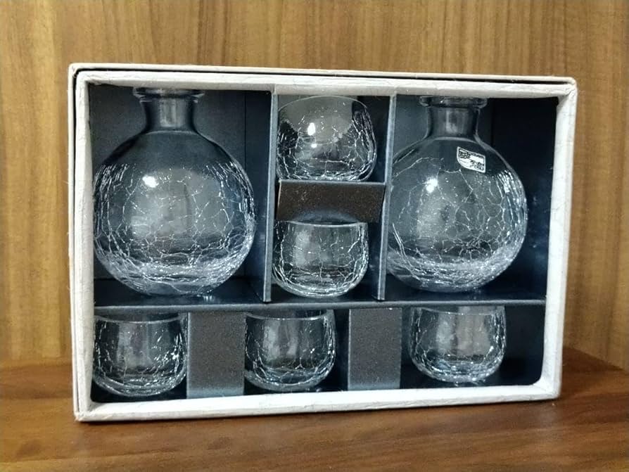 Amazon.co.jp: 広田硝子 徳利セット パイロン 玻璃 おちょこ