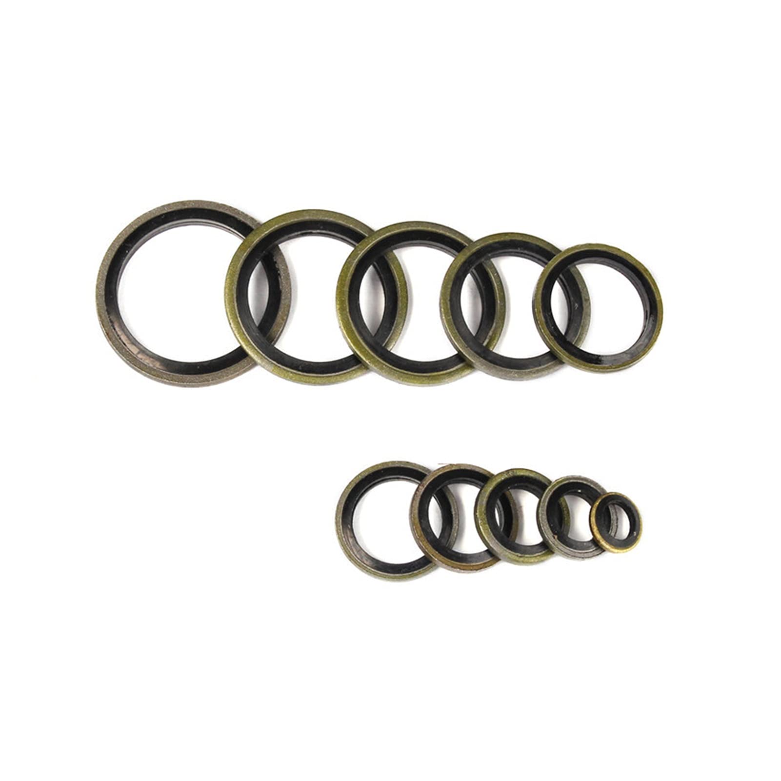 THua store 15. 0pcs M6-M24 Guarnizione di guarnizione for tubi idraulici ad alta pressione Guarnizione in gomma Guarnizione for tenuta a timpano ad alta temperatura Valvola conduttura ad alta temperat