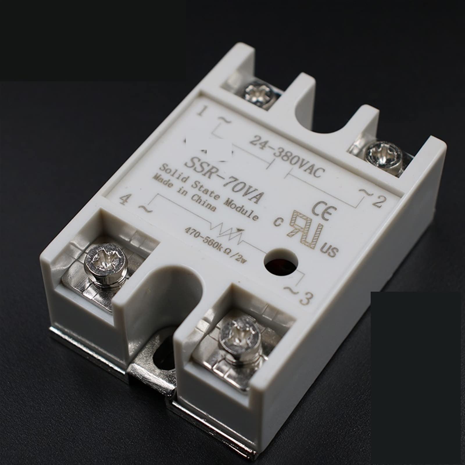 1Pcs Modulo Relè A Stato Solido SSR-70VA 70A 500K Ohm A 24-380V AC SSR 70VA Regolatore di Resistenza