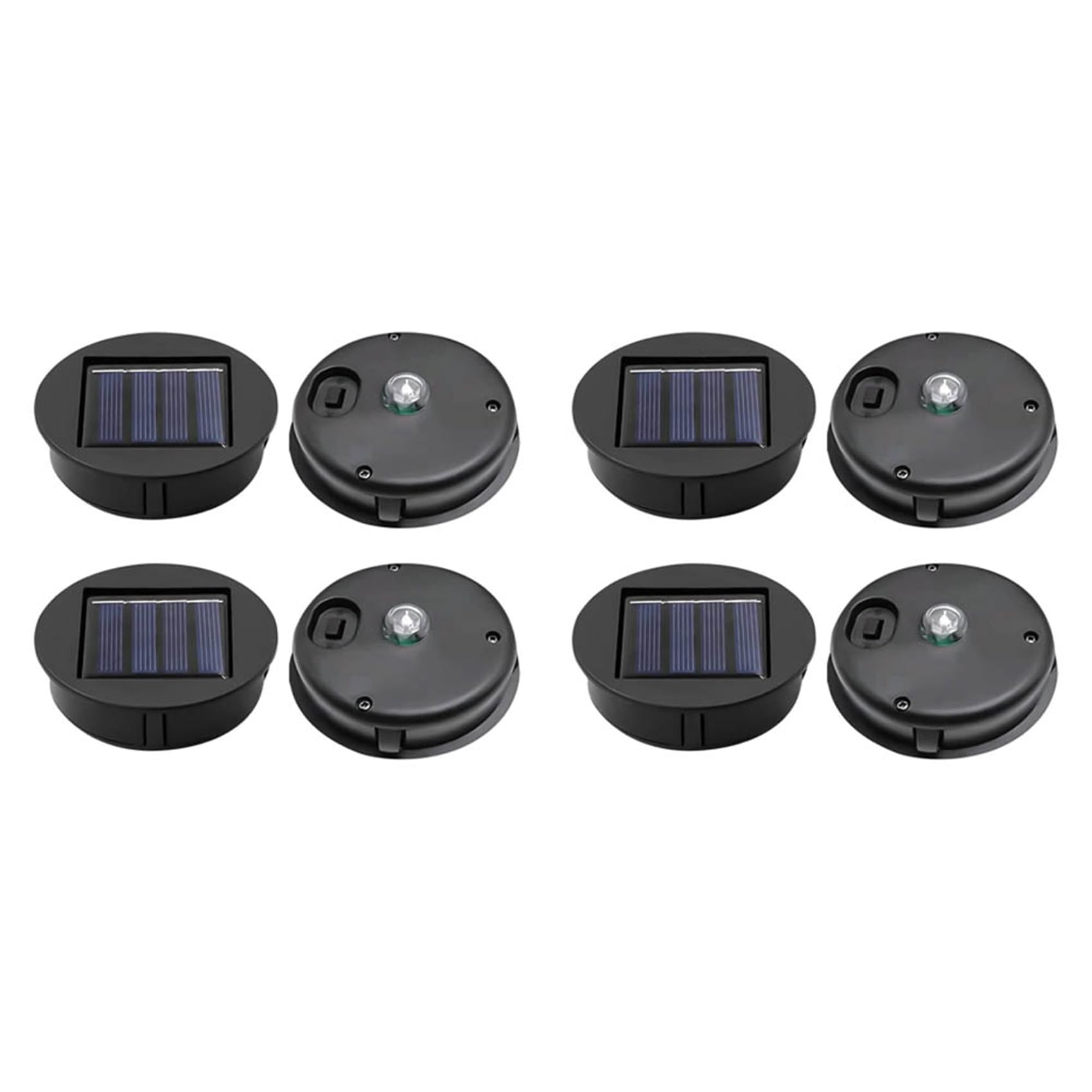 Vjsujehgy 8X Solar Light Replacement Top Solar Panel Outdoor Hanging Solar Lanterns Parts Waterproof Garden Lighting Accessories