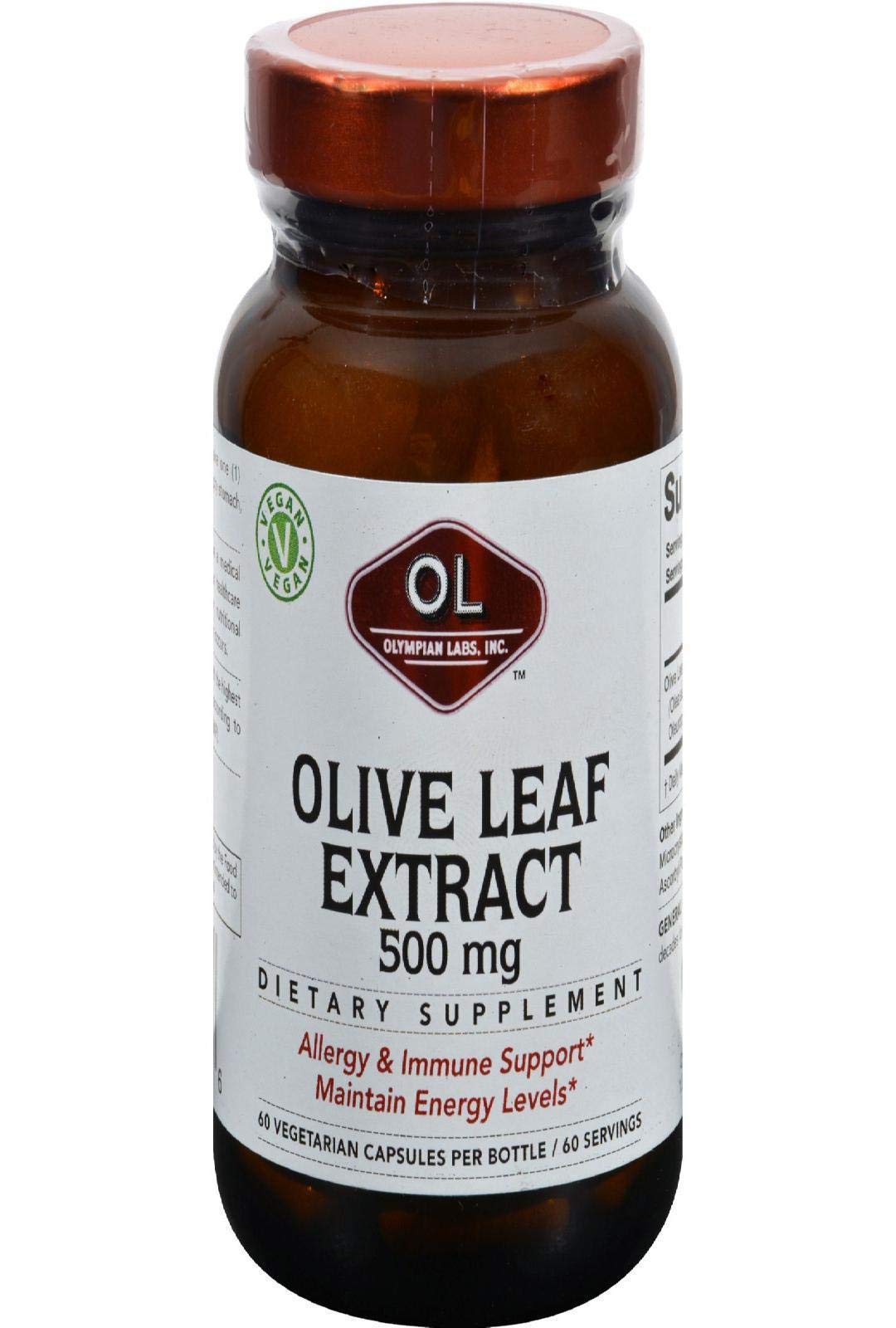 Olive Leaf Extract, 500mg 60 Capsule