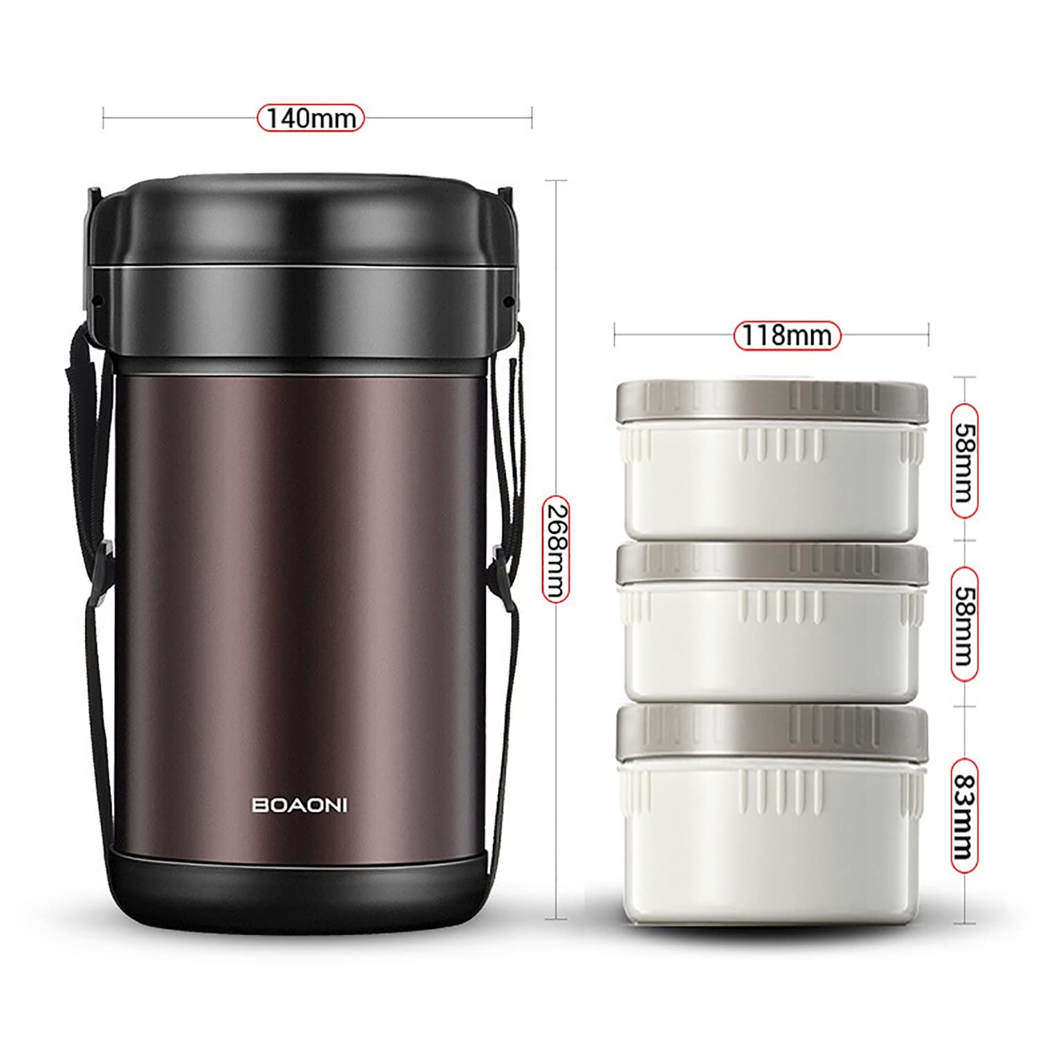 304ステンレス製 保温弁当箱*12 AAAZM 弁当箱 保温 2段 おしゃれ 四角 大容量 1400ml 電子レンジ加熱