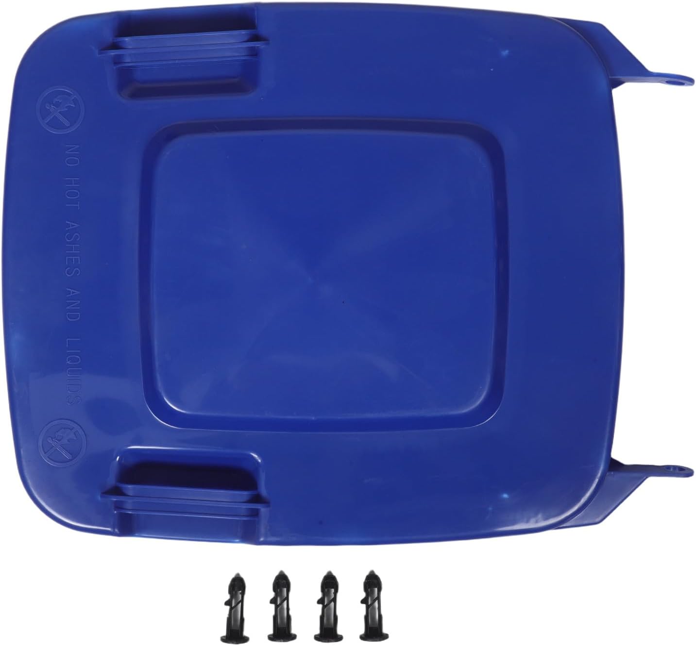 Square Plastic Lid for Recycle Bin - Trash Can Cover with Handle for Wheeled Outdoor Garbage Can Kitchen Restaurant Public Dustbin Blue