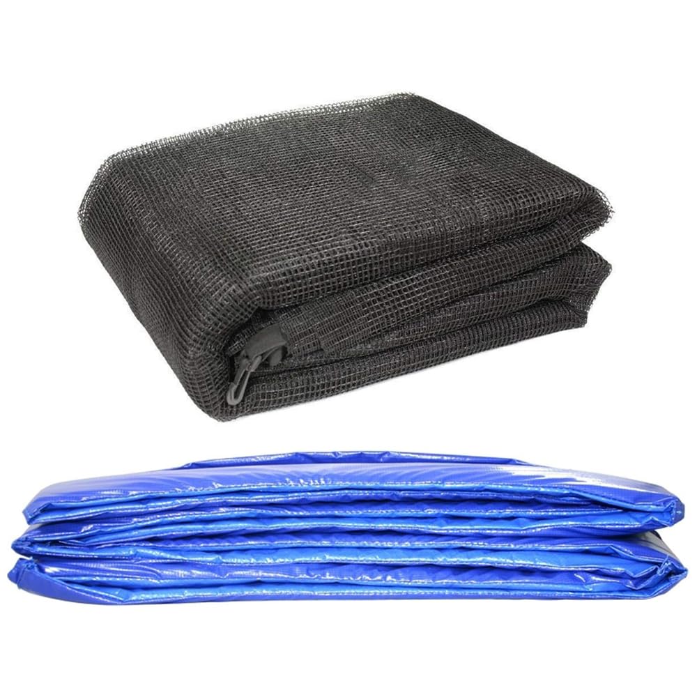 Green Bay Trampoline Replacement Spring Cover Padding Pad & Safety Net Enclosure Surround Bundle 13FT Blue โ image 1