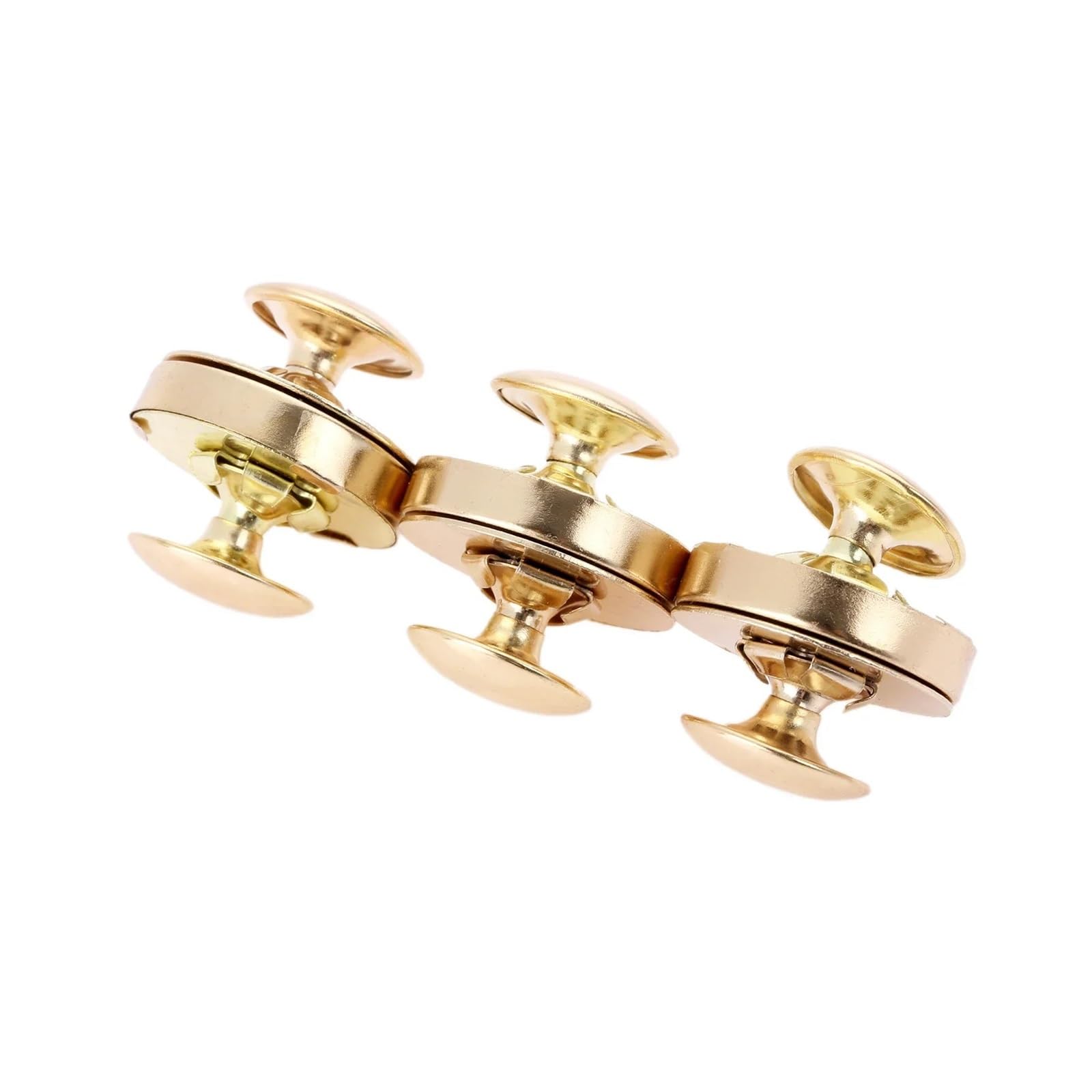Magnetic Press Studs 10 Sets Metal Magnetic Snaps Double Rivet Clasps Buckles Leather Bag Purse Clothes Sewing Accessories(G 18MM)