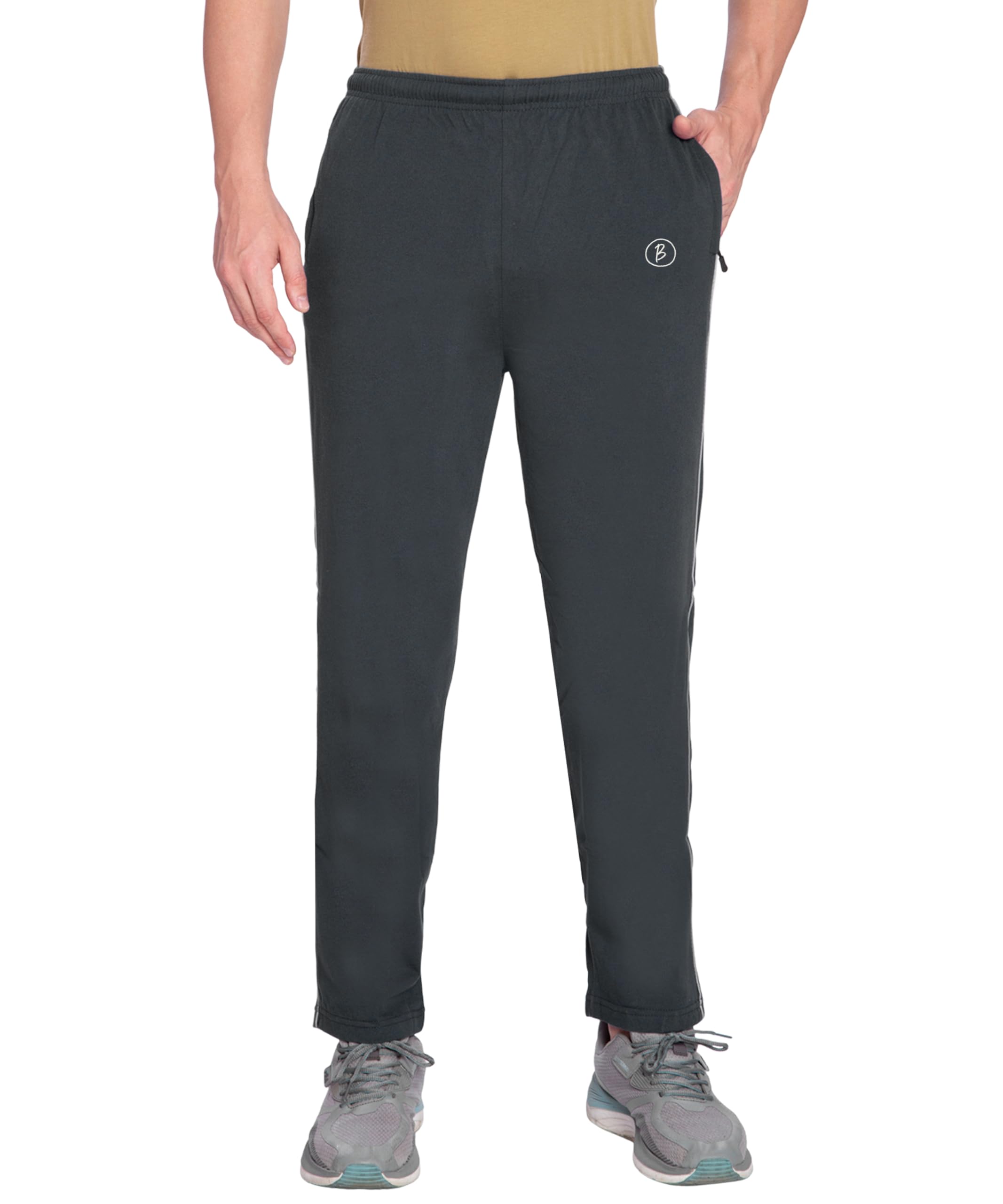 Mens Regular Fit Comfortable Cotton Track Pants with Both Side Zipper Pocket |Stretchable & Dry fit Trouser | Sports Lower for Running, Gym, Casual Wear, Leisure Activities | Pack of 1-image-48
