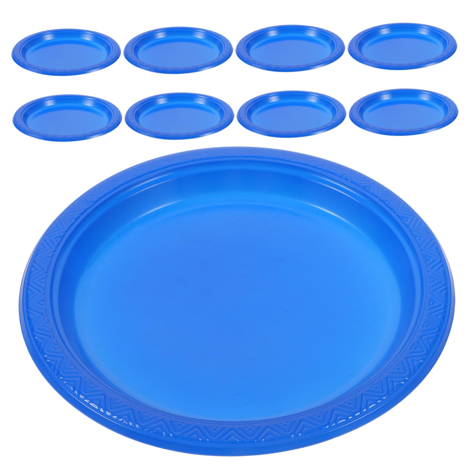 HOLIDYOYO 20pcs Blue Round Dining Trays Appetizer Plates Compact Party Snack Serving Plates