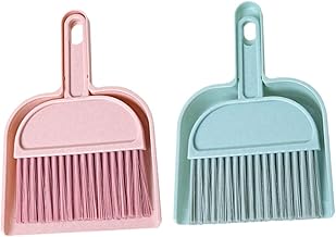 Hemoton 2 Conjuntos De Escova De Limpeza De Mesa Vassoura De Carro Mini Escova De Limpeza Pequena Vassoura E Pá Escova De Teclado Mini Pá De Lixo Ternos Utensílios Domésticos Ferramentas