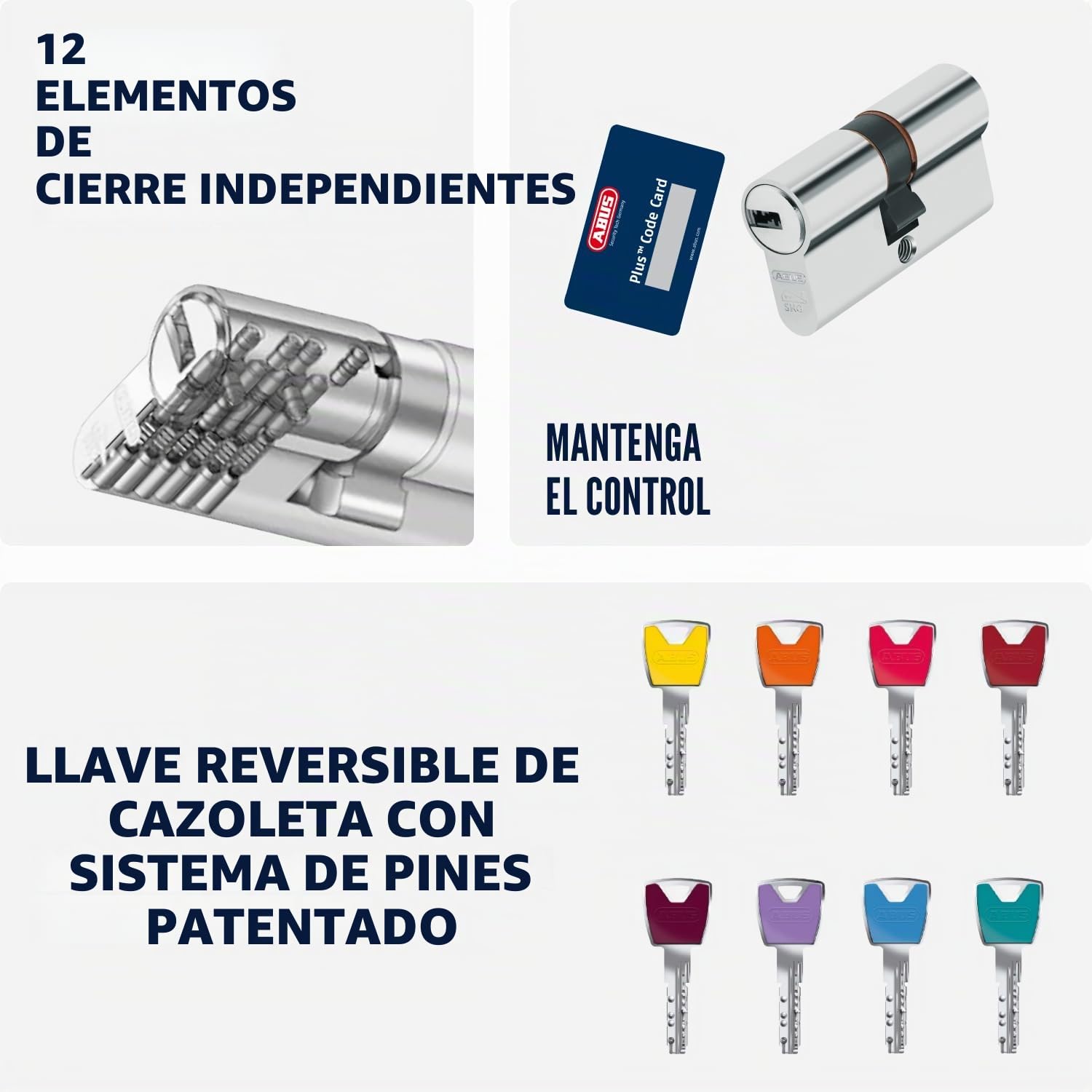 ABUS Cilindro de perfil XP20SN 40/55 - con tarjeta de seguridad y 3 llaves - 73739