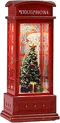 Enfeite Cabine de Telefone Inglês de Natal com Luminária (Arvore de Natal)