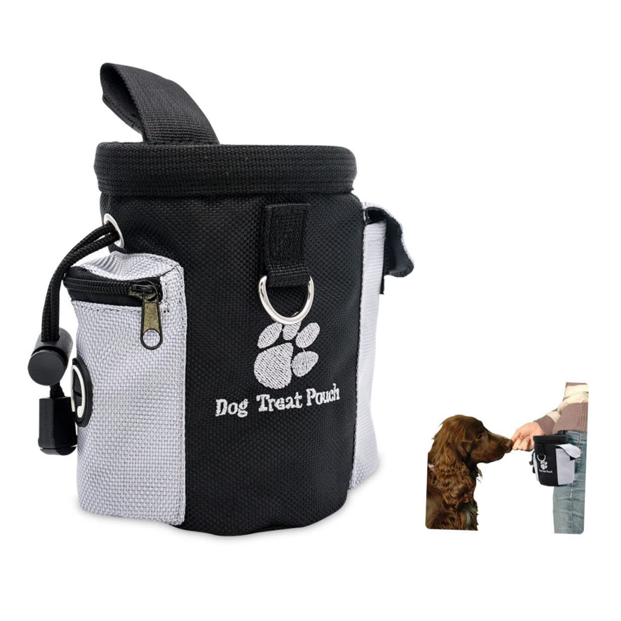 FRCOLOR 3 Pièces Pochette friandises pour Chien Sacs de friandises pour Chiens Sacs à collation Laisse de Dressage pour Chien de friandises pour Animaux de Compagnie Fonctionnement