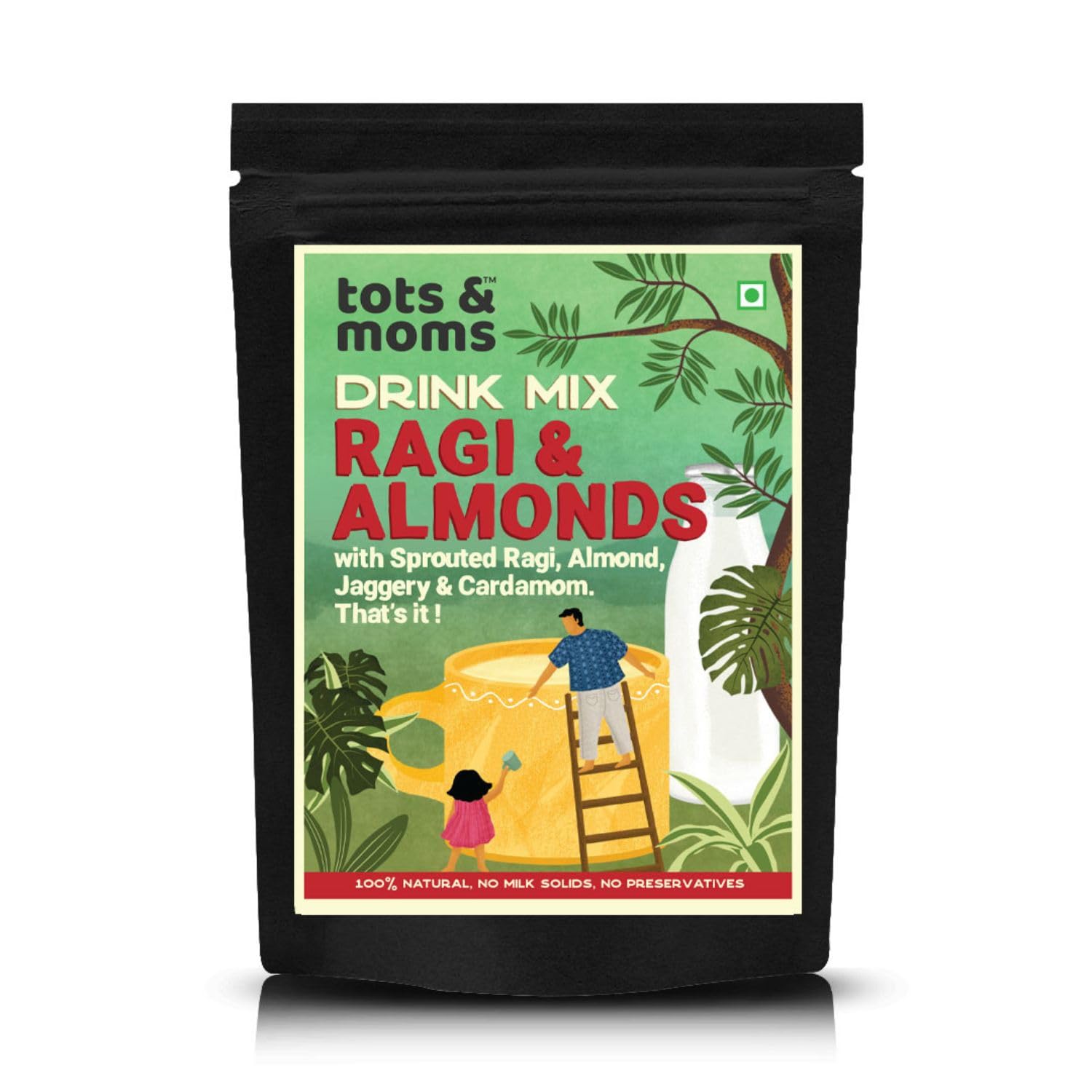 TOTS AND MOMS NO Sugar Drink Mix with Jaggery for Kids|Naturally Sweetened with Jaggery|No Sugar No Milk Powder No Preservatives Made Fresh|200g (200 g (Pack of 1),Sprouted Ragi & Almond with Jaggery) TOTS AND MOMS NO Sugar Drink Mix with Jaggery for Kids|Naturally Sweetened with Jaggery|No Sugar No Milk Powder No Preservatives Made Fresh|200g (200 g (Pack of 1),Sprouted Ragi & Almond with Jaggery)