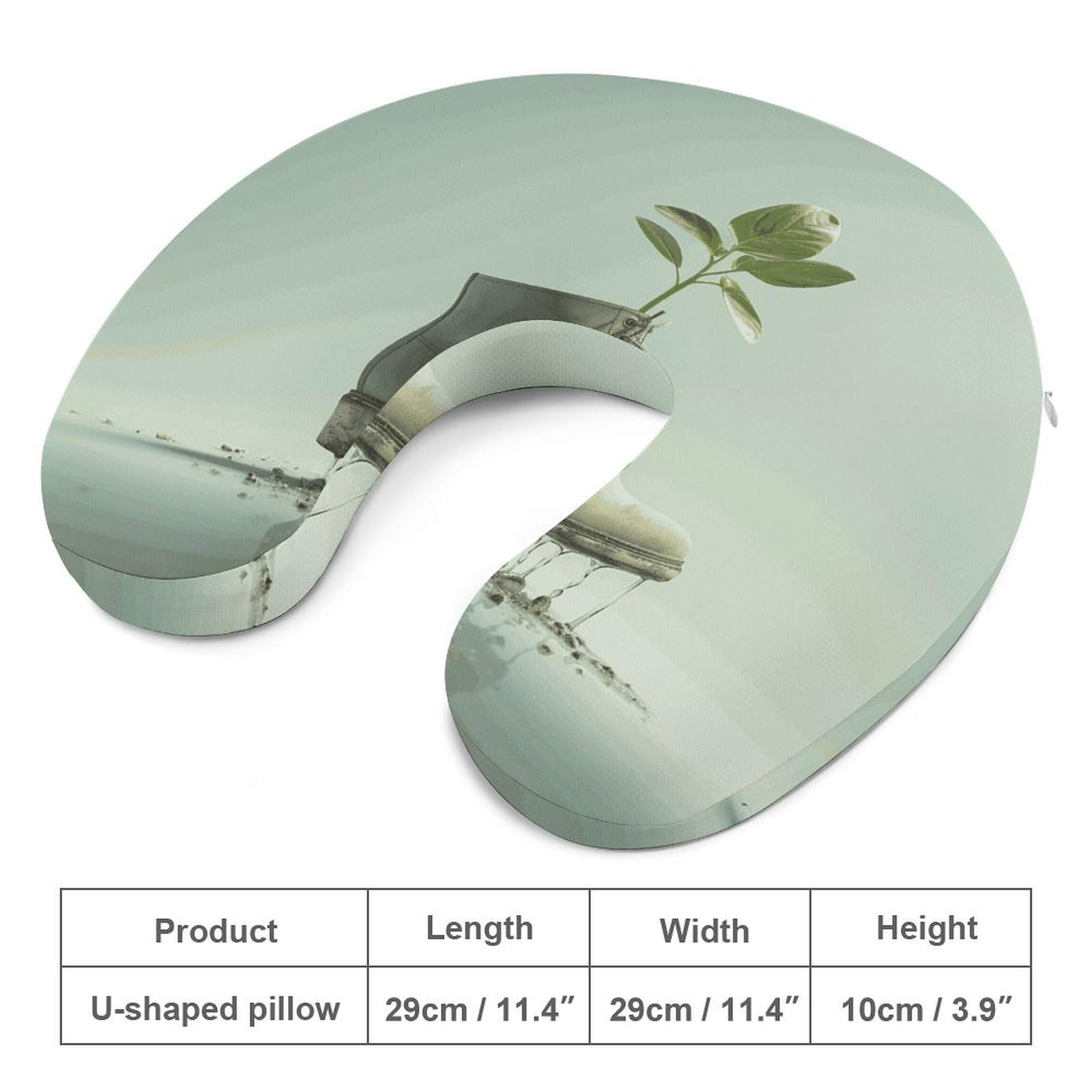 Almohada en forma de U de Shoes and Green Buds, núcleo de almohada de espuma viscoelástica, cojín, proporciona apoyo para el cuello, almohada de viaje, adecuada para aviones, coches, hogares