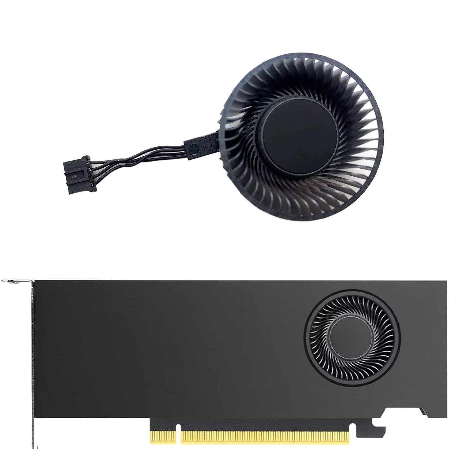 0.60A 37MM 4PIN DC12V GPU Fans for NVIDIA RTX A2000 12GB Graphics Card Cooling Fan BAPC0420R2U-001