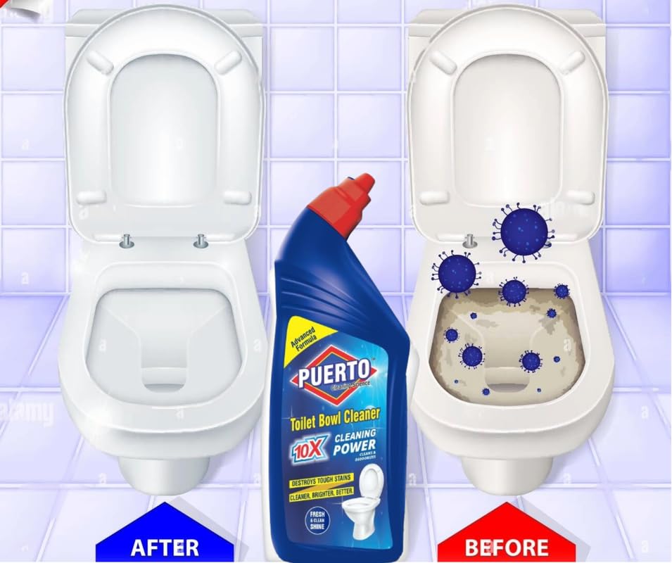 Image of Puerto Disinfectant Toilet Cleaner, Original- 250 ml (Pack of 4)|Cleans 99.9% Germs |Removes Toughest Stains | Provides Long Lasting freshness