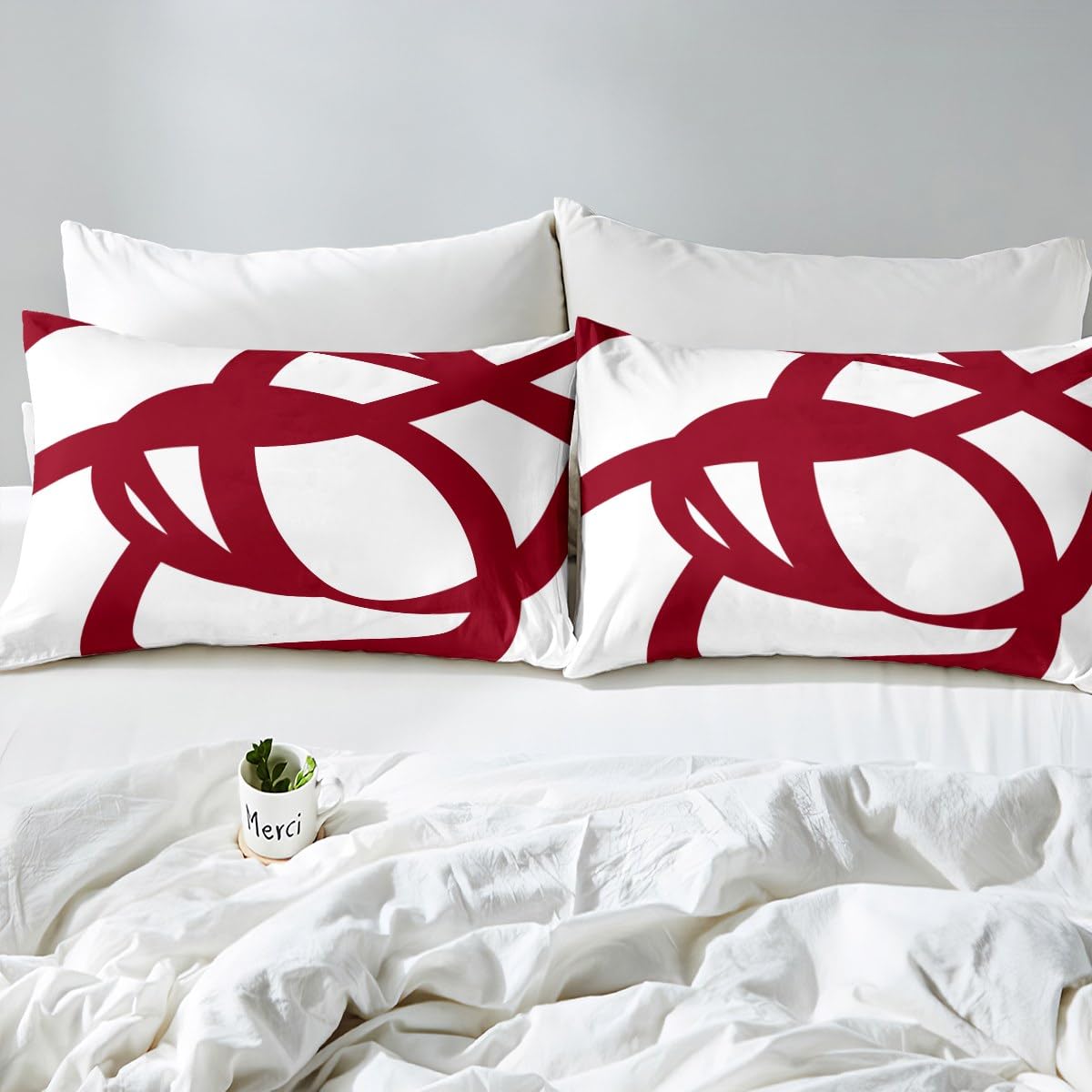 Queen Size Bettwäsche-Set, 4-teilig – Mikrofaser, Mexikanisches Serape-Streifen-Design, Grün-blau