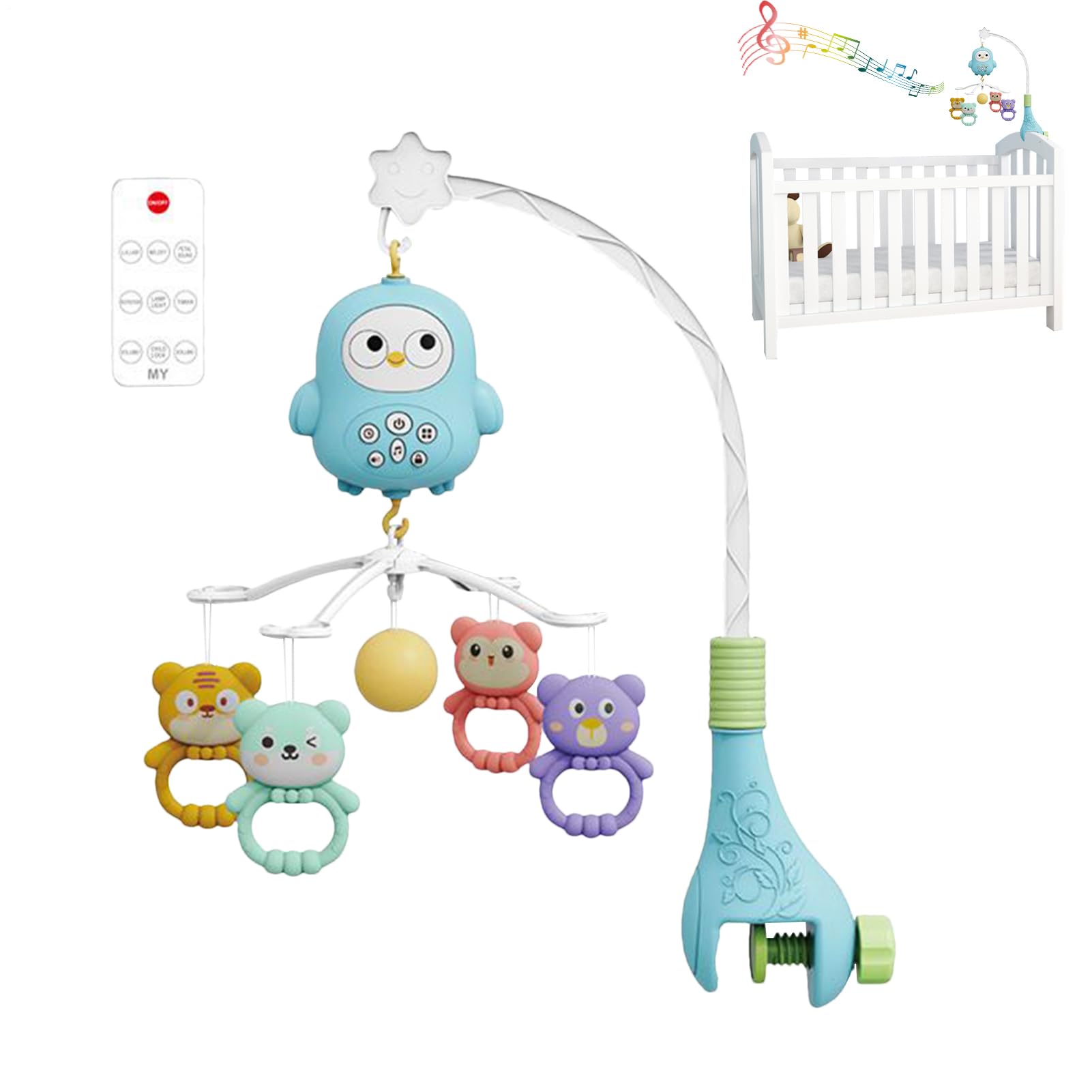 Mobili per Culla Carillon Musicale per Lettino con Melodie | Sonaglio per Lettini Bambini Camera da e Soggiorno