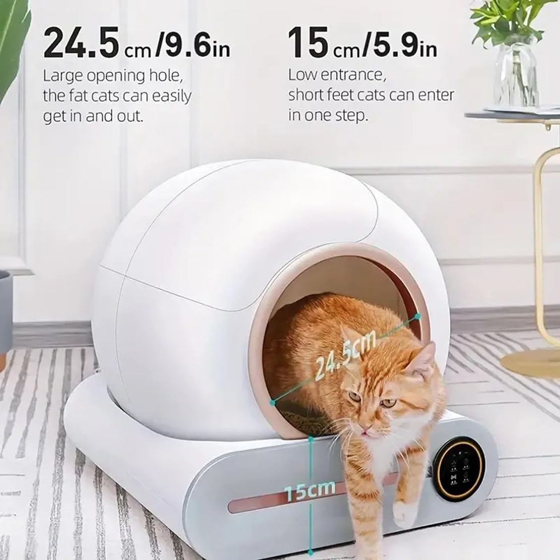 Amazon | 自動セルフクリーニング猫用トイレ、65L の猫用トイレ、APP