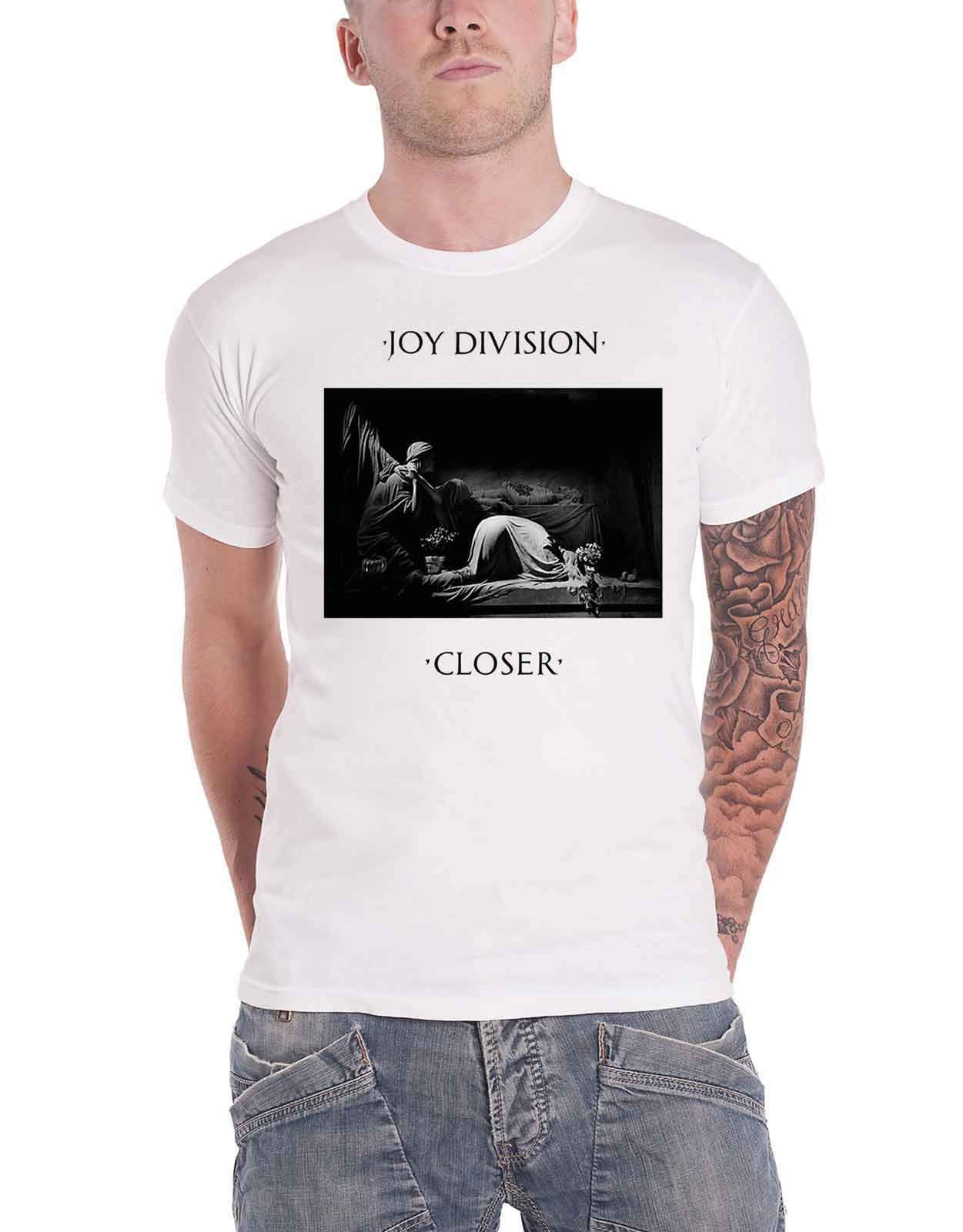 Joy Division T Shirt Classic Closer Band Logo Official Mens White L