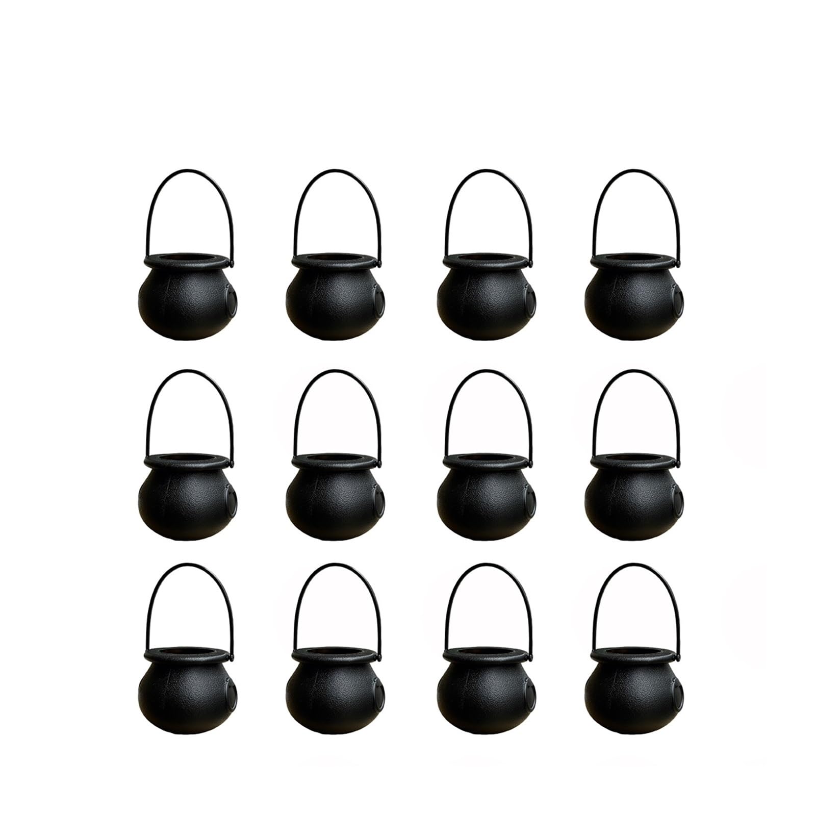 SZAJDSNMURB Witch Cauldron Buckets Set, Halloween Candy Bowls, Plastic