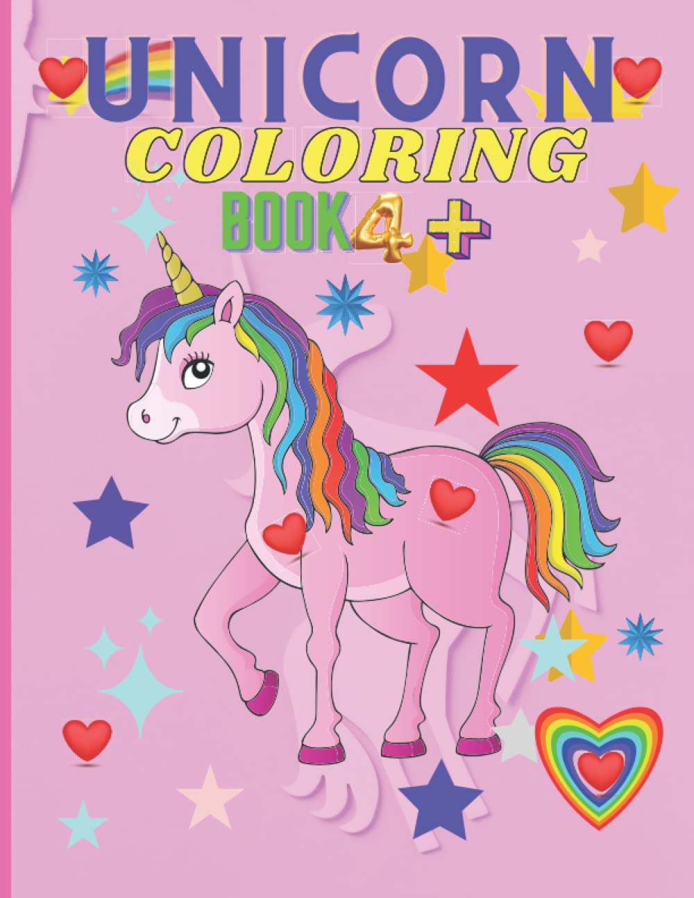 Unicorn Coloring Book: Amazing Activity and Coloring Book Unicorn For kids Age 4+ Rainbow/Kids coloring book gift