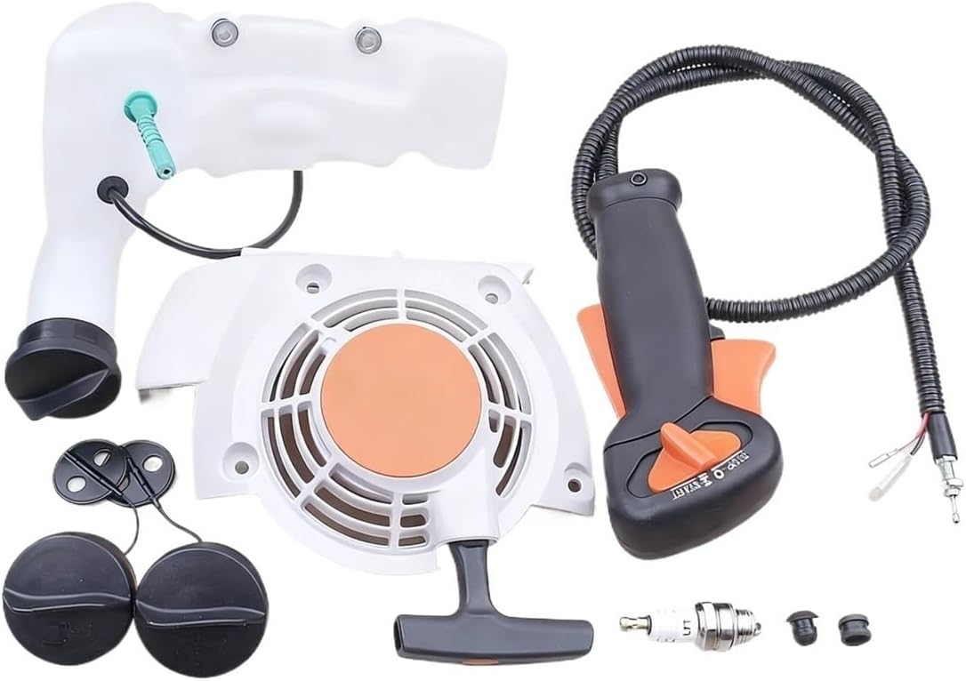 Trimmer and Pull-Action Recoil Starter Fuel Tank Cap Throttle with Switch Kit Fit for FS120 FS200 FS250