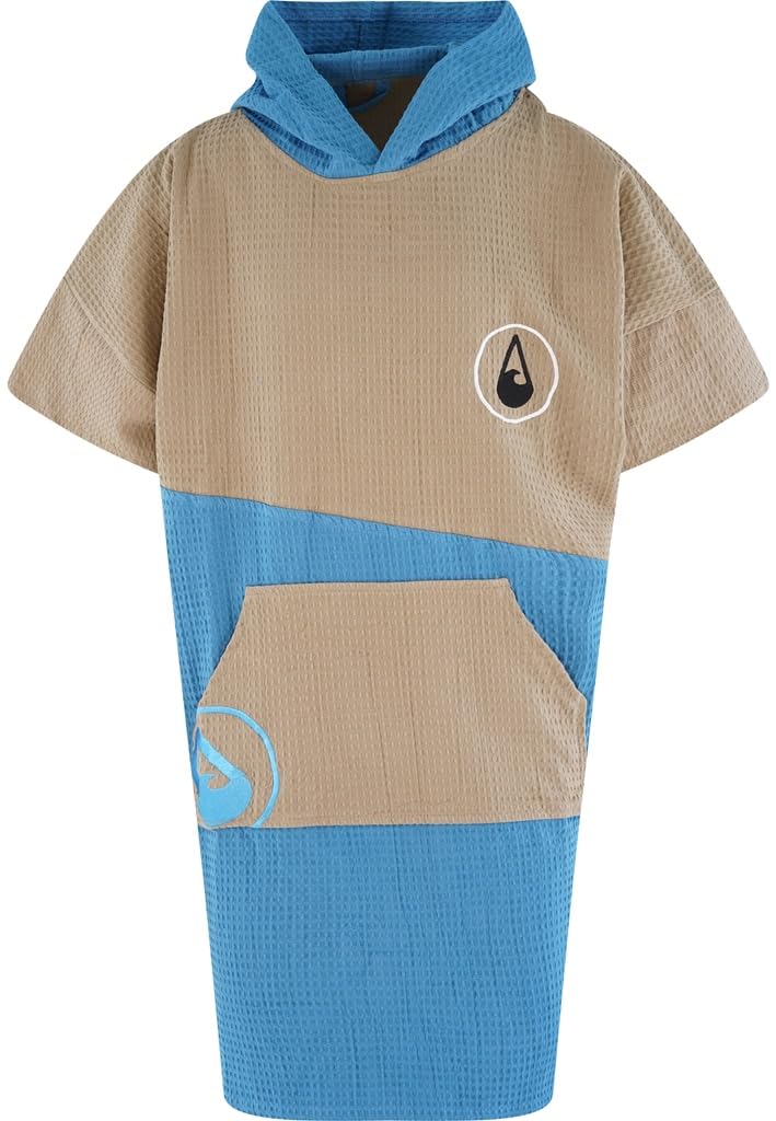 WAVE HAWAII Travel-Poncho de baño para hombre y mujer, L-XL, 171-197 cm | 100% algodón, poncho de surf para adultos, toalla de rizo con alta absorción de agua, ayuda para cambiar la playa, adultos