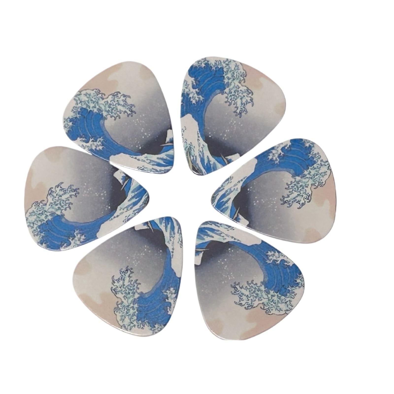 Set da 10 pezzi Accessori per plettro per chitarra colorati Plettri per schegge di ukulele dipinti Plettri per chitarra multicolori(Blue,0.46mm)