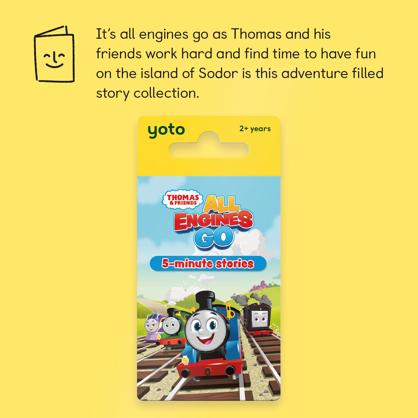 YOTO Thomas & Friends All Engines Go - Kids Audio Card for Use with Player & Mini All–in–1 Audio Player, Educational & Screen–Free Listening with Fun Playtime, Bedtime & Travel Stories, Ages 2+