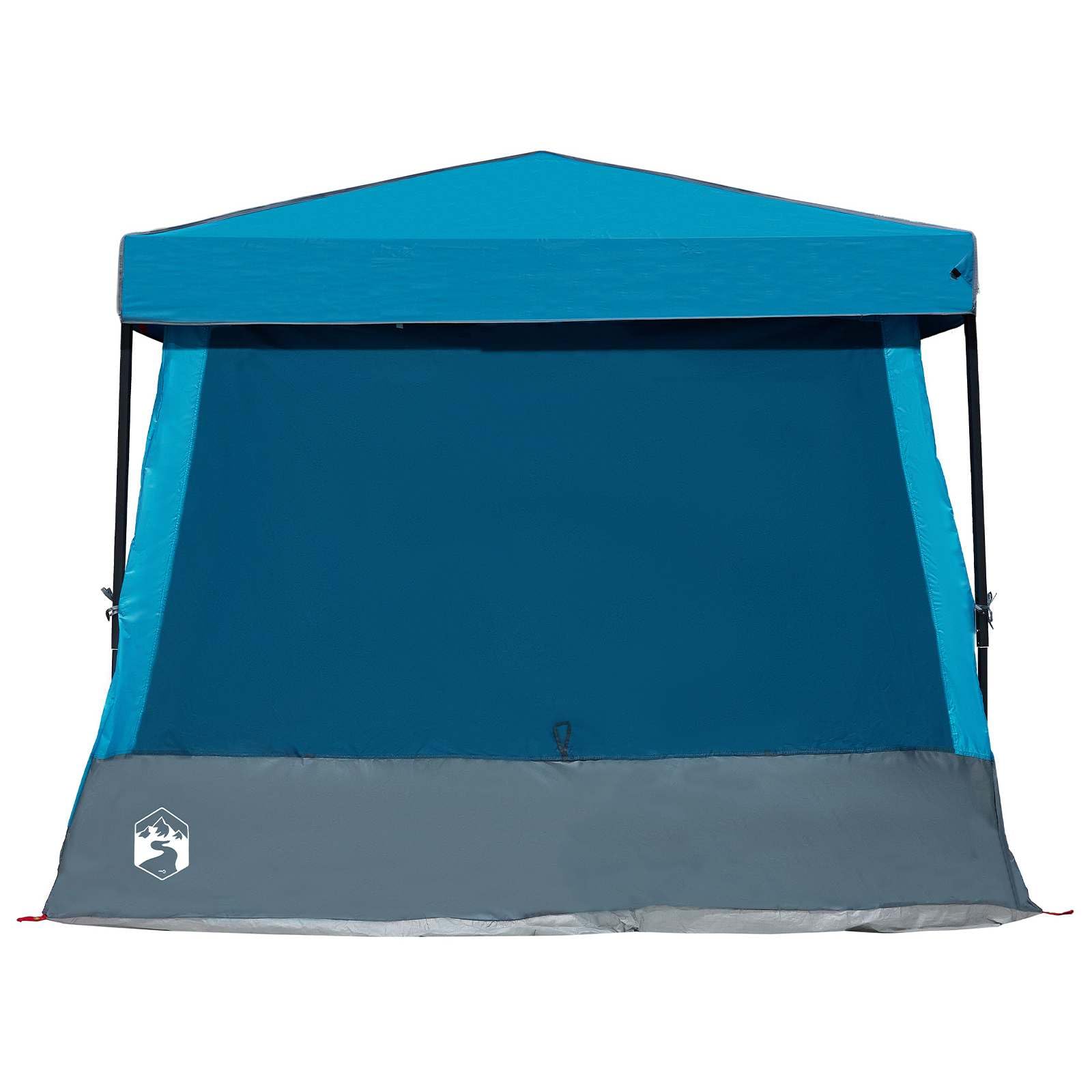 Campingzelt-Set 2-teilig mit Vordach, Blau, Taffeta und Stoff, Großes Outdoor-Zelt für Garten und Terrasse, Maße 463 x 280 x 251 cm, Stabiles Freizeitzelt