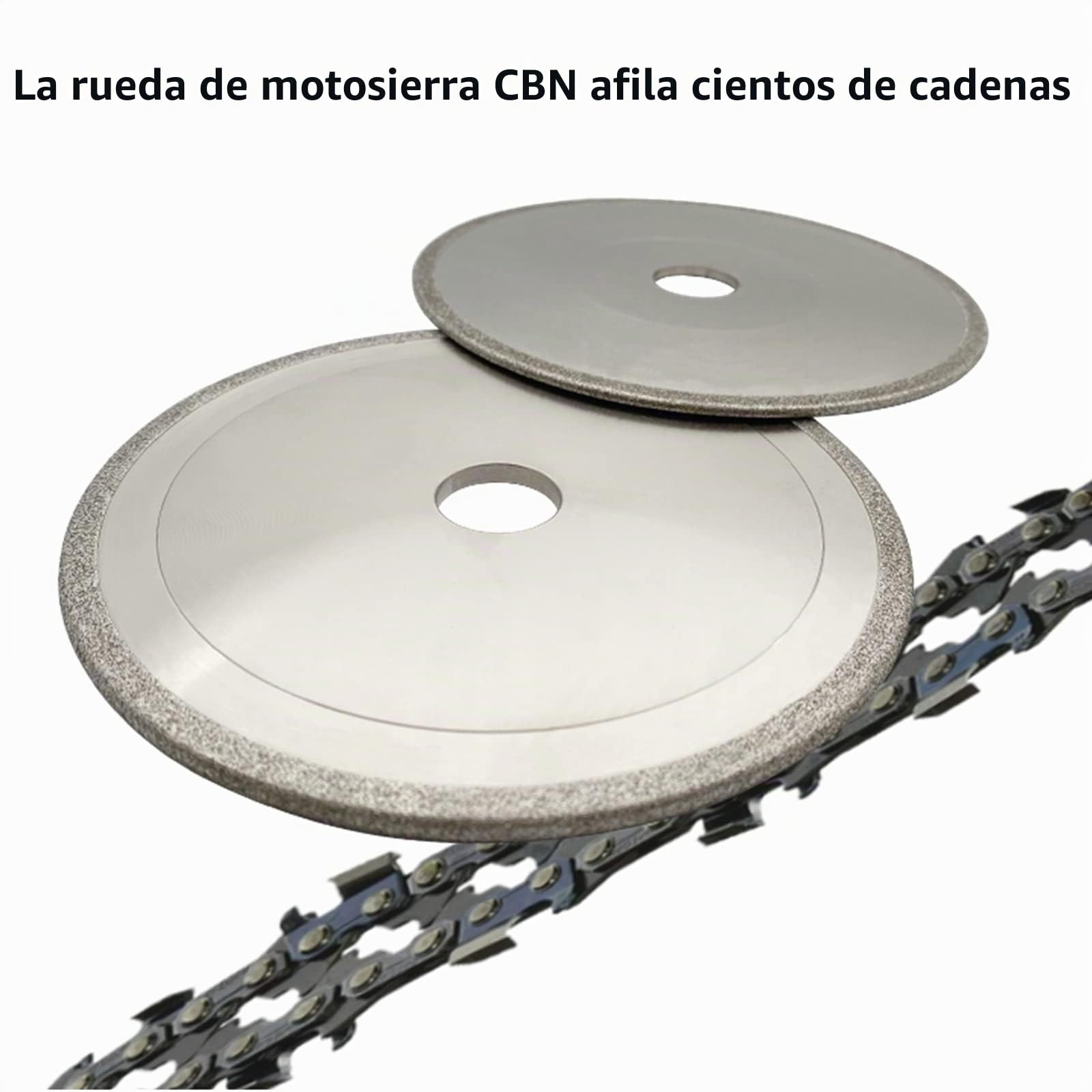 CBN Rueda Afiladora de Motosierra, 145mm-3.2mm- 22.222mm, para cadena de 1/4 pulgada y espaciamiento .325 (3.2mm grosor) | Para cadena de paso de 0.25 pulgadas y .325, sin vibraciones, molienda más fresca, no requiere apósito, menos polvo abrasivo