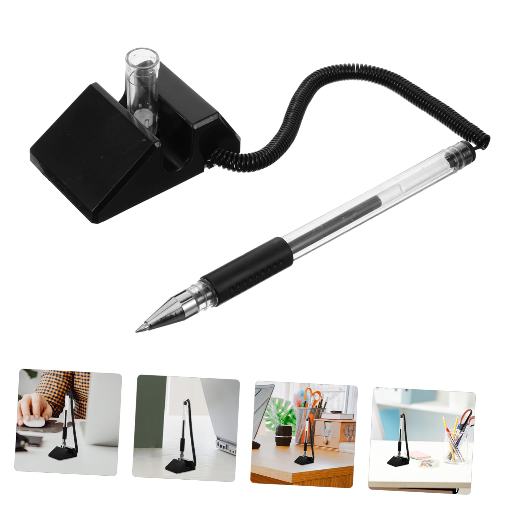 NUOBESTY 16 Pz Gel Ufficio Penne Gel Penne in Rivenditore Black Cancellabili a Tavolo a Cancellabile