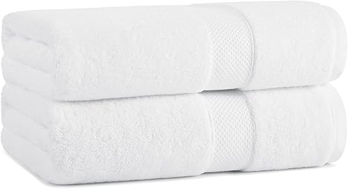Aston & Arden Toallas de baño egipcias, paquete de 2, ultra suaves, gruesas y absorbentes, 100% algodón egipcio hilado en anillo, para spa, hotel,