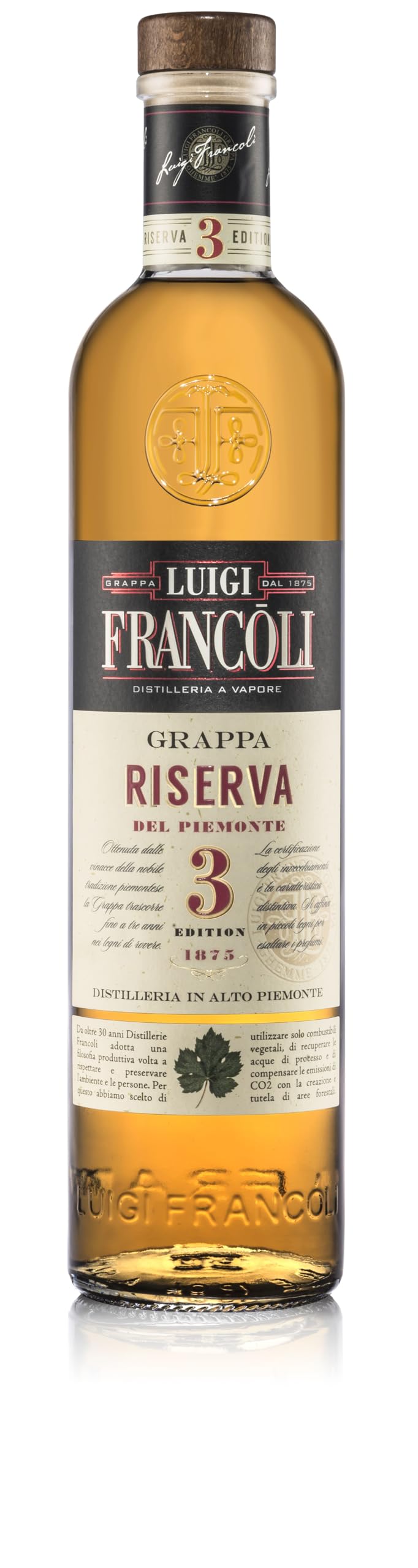 Luigi Francoli Grappa Riserva del Piemonte Edition 3 Jahre 41,5% Vol. (1 x 0.7l)