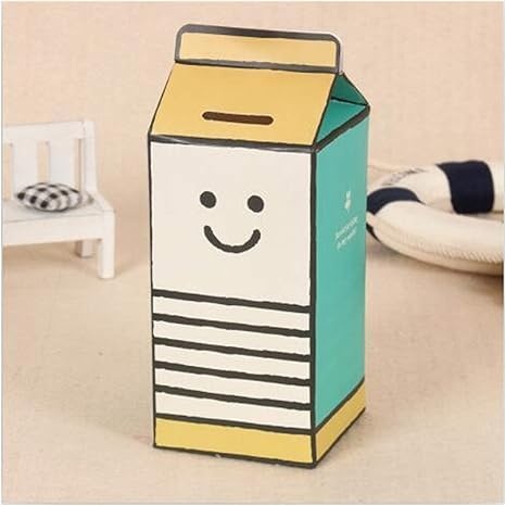 Amazon Co Jp 貯金箱 Diy貯金箱貯金箱 ボックス 収納コインボックス1個を節約牛乳箱状の紙 Color Honey Bee おもちゃ
