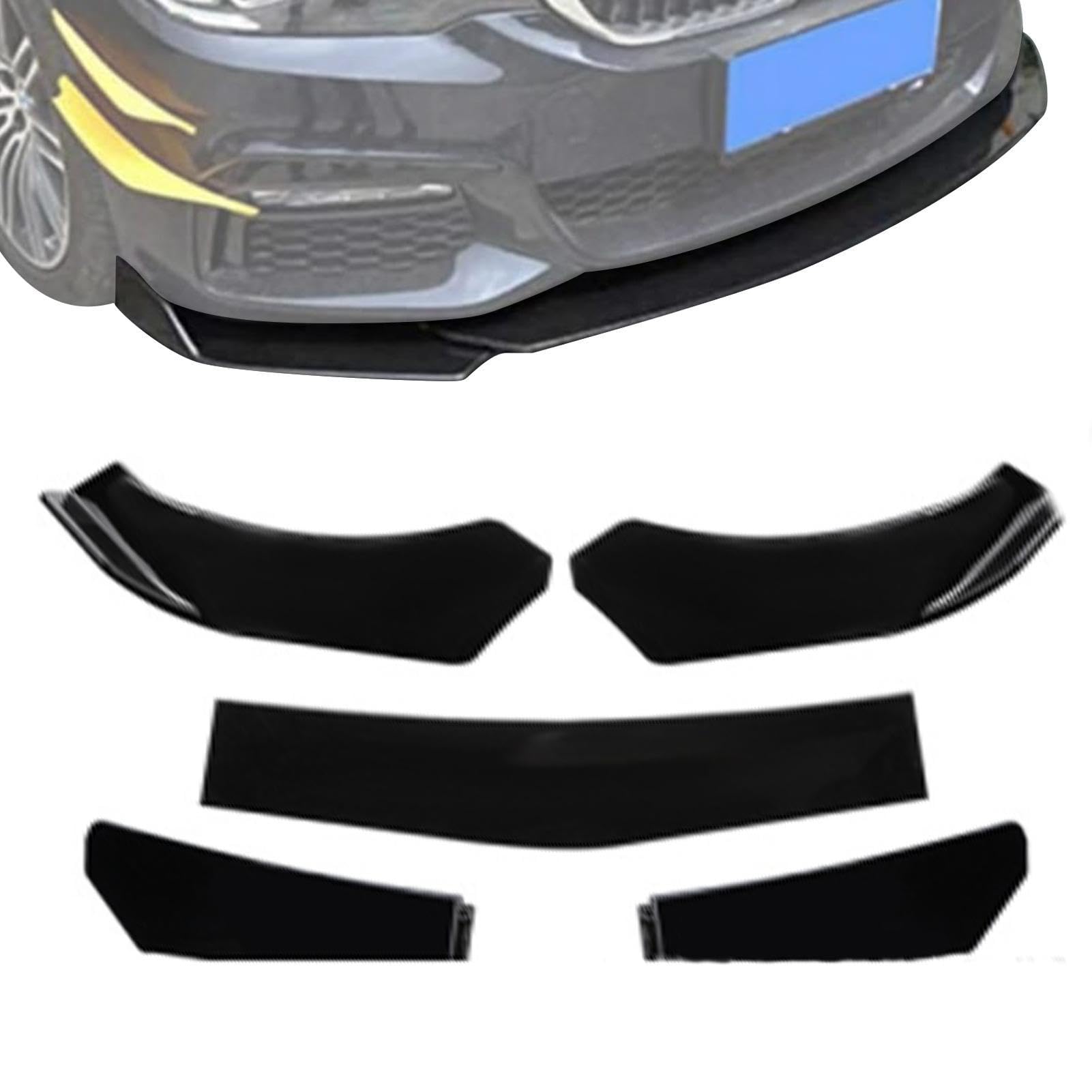Spoiler per labbro del paraurti anteriore per auto - 1 unità regolabile | Kit corpo divisore Pala leggera Professionale Alta resistenza Robusto Durevole Elemento 'ingranaggio Sezione Divisione