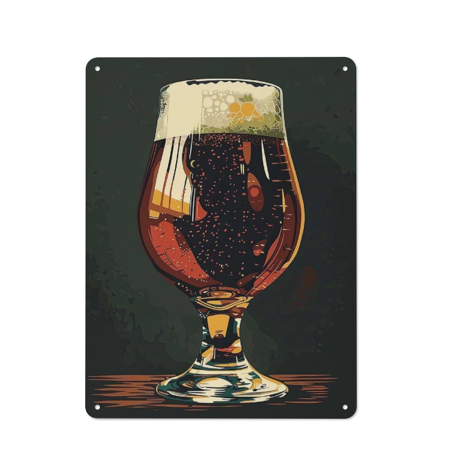Retro Metal Plaque 40x30cm Featuring Brewed Perfection, Bistro Wall Plaque for Bakery, Diner, Cafe Or Family Room